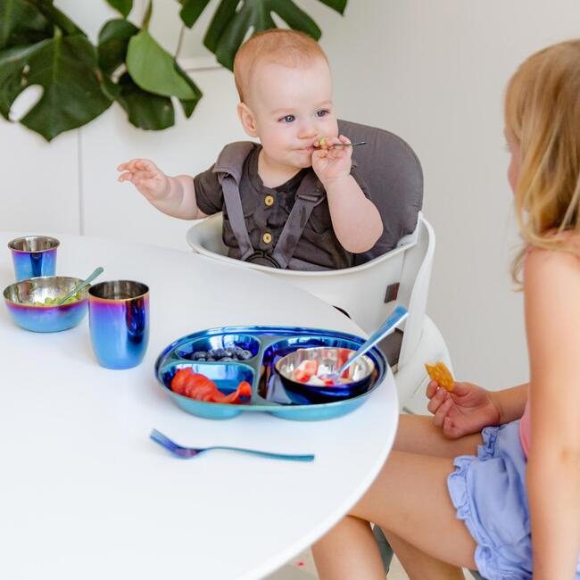 Dine & Develop Feeding Set, Iridescent Blue - Tableware - 9