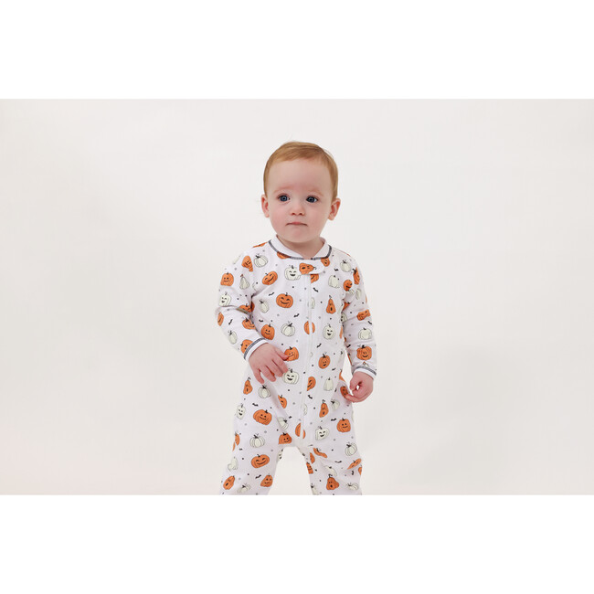 Spooky Pumpkins Glow-In-The-Dark Zipper Footie, Multi - Footie Pajamas - 2