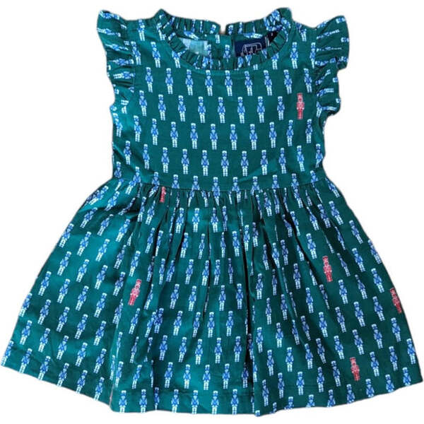 Nutcrackers Flutter Sleeve Ruffle Dress, Green - TukTuk Designs Dresses ...