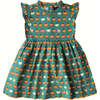Pumpkin Spice Flutter Sleeve Ruffle Sleeve Dress, Green - Dresses - 1 - thumbnail