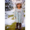 S'mores & Hot Cocoa Flutter Sleeve Ruffle Empire Waist Dress, Blue - Dresses - 2