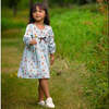 S'mores & Hot Cocoa Flutter Sleeve Ruffle Empire Waist Dress, Blue - Dresses - 3