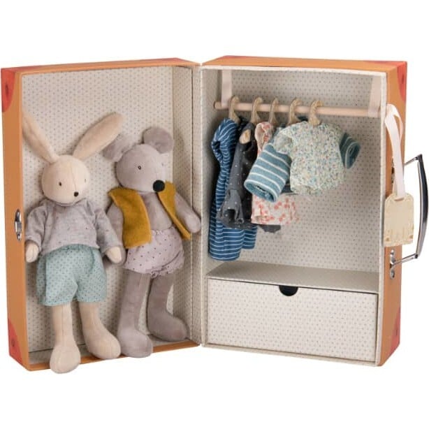 Suitcase - Rabbit & Mouse Wardrobe - Plush - 2