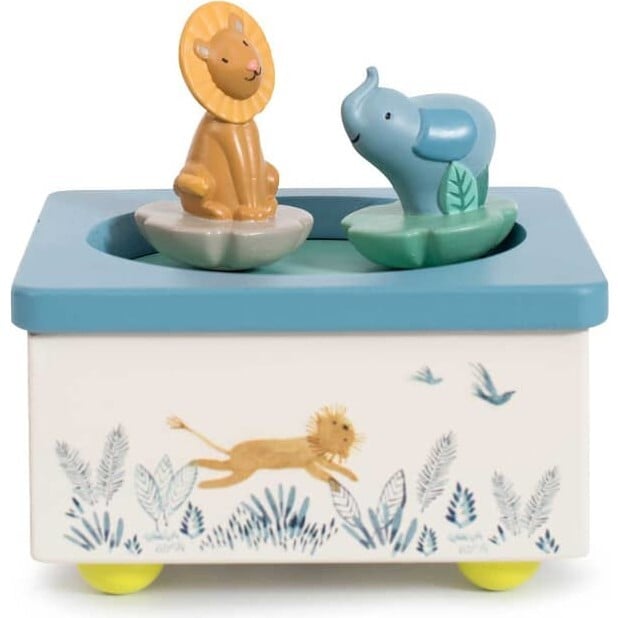 Lion & Elephant Under my Baobab Tree music box - Woodens - 2