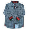 Houndstooth Long Sleeve Shirt, Black & White - Shirts - 1 - thumbnail