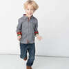 Houndstooth Long Sleeve Shirt, Black & White - Shirts - 2