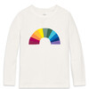 Long Sleeve Rainbow Prism Tee, Ivory Prism Rainbow - T-Shirts - 1 - thumbnail