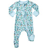 Long Sleeve Zip Footie, Garden - Pajamas - 1 - thumbnail
