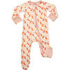 Long Sleeve Zip Footie, Bacon & Eggs Pink - Pajamas - 1 - thumbnail