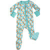 Long Sleeve Zip Footie, Bacon & Eggs Blue - Pajamas - 1 - thumbnail