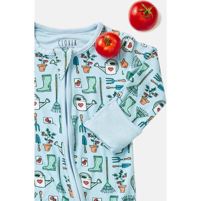 Long Sleeve Zip Footie, Garden - Pajamas - 2