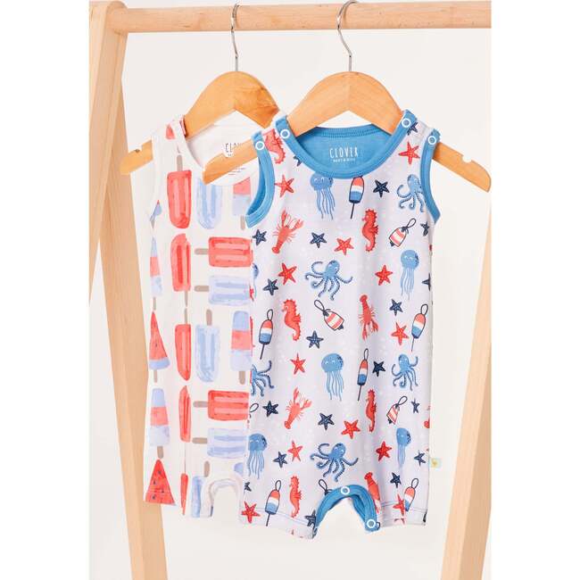 Tank Top Shorts Romper, Popsicles - Pajamas - 3