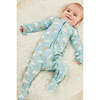 Long Sleeve Zip Footie, Clouds - Pajamas - 3