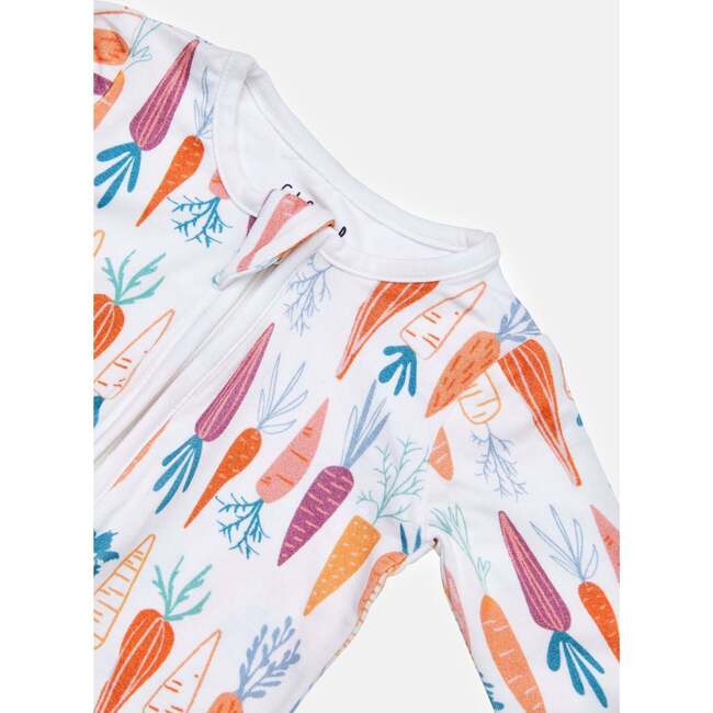 Long Sleeve Zip Footie, Carrots - Pajamas - 2
