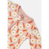 Long Sleeve Zip Footie, Bacon & Eggs Pink - Pajamas - 3