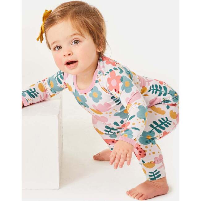 Long Sleeve Pajama Set, Flower Power - Pajamas - 2