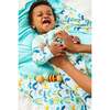 Long Sleeve Zip Footie, Rainbows Blue - Pajamas - 2