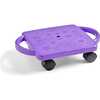 Purple Indoor Scooter Board with Safety Handles for Kids Ages 6-12, Plastic Floor Scooter Board with Rollers - STEM Toys - 1 - thumbnail