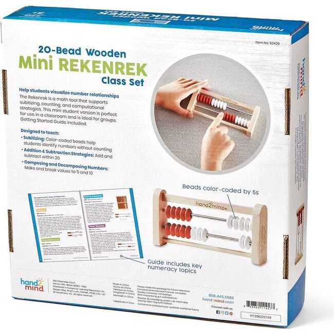 Mini 20-bead Rekenrek, Set of 25 - STEM Toys - 4