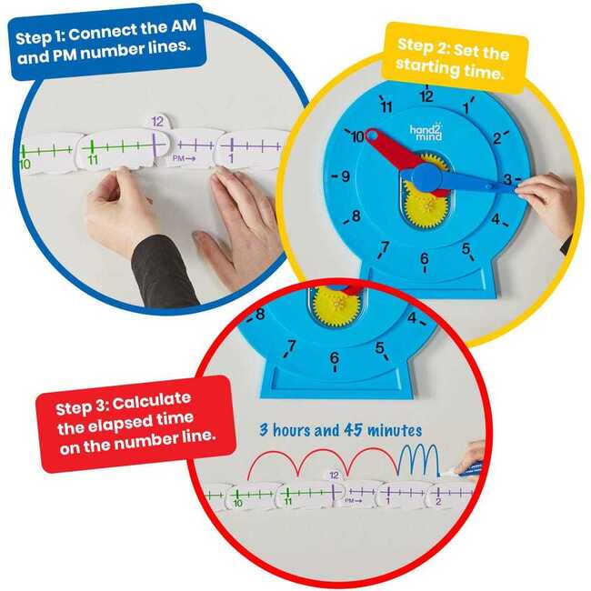 Magnetic Demonstration Advanced NumberLine Clock™ - STEM Toys - 6