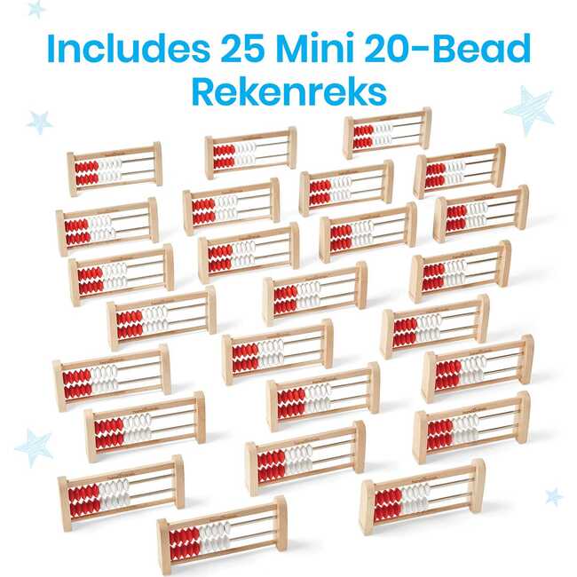 Mini 20-bead Rekenrek, Set of 25 - STEM Toys - 6