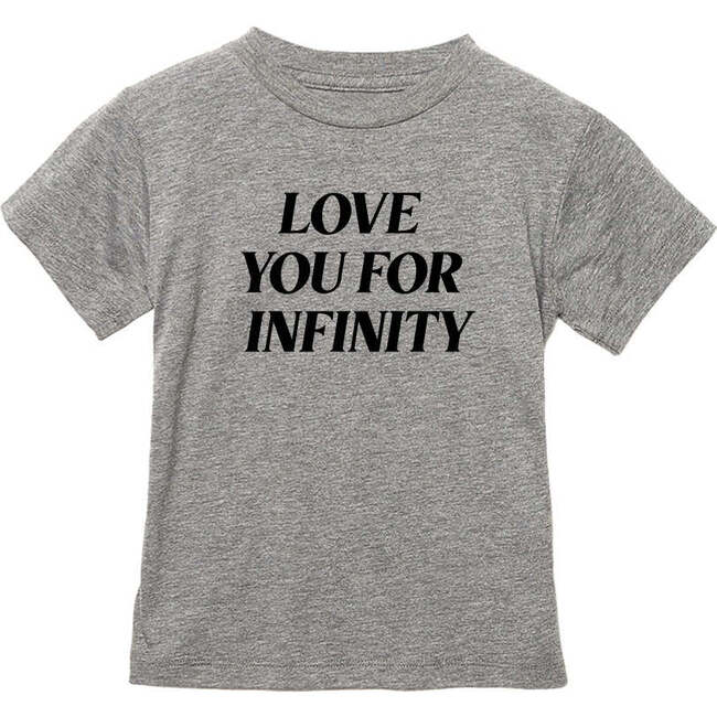 Love You For Infinity Short Sleeve Kids T-Shirt, Grey