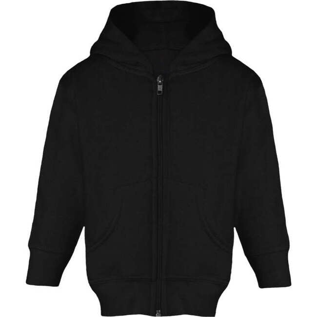 Mama's Got My Back Long Sleeve Kids Fleece Zip Hoodie, Black - Sweatshirts - 2