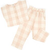 Leonor Sleeveless Top And Pant Set, Tan Beige - Mixed Apparel Set - 1 - thumbnail