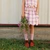Magnolia Checked Top And Skirt Set, Orange Flower - Mixed Apparel Set - 3