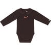 Voda Embroidered Fox Bodysuit, Espresso - Onesies - 1 - thumbnail