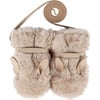 Richy Fluffy Bunny Soft Faux Fur Mittens, Warm Beige - Gloves - 1 - thumbnail