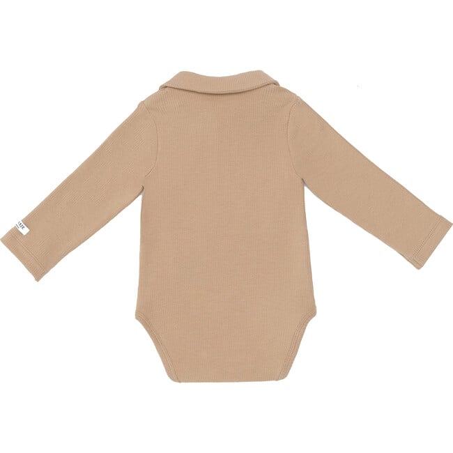 Paulo Long Sleeve Bodysuit, Latte - Onesies - 2