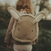 Paui Bunny Curly Faux Fur Schoolbag, Beige - Bags - 2