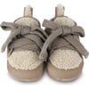 Semmi Nubuck And faux fur Crib Shoes, Truffle - Crib Shoes - 3