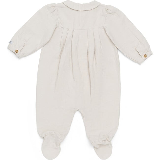 Nanieke Footed Onesie, Soft Powder - Bodysuits - 2