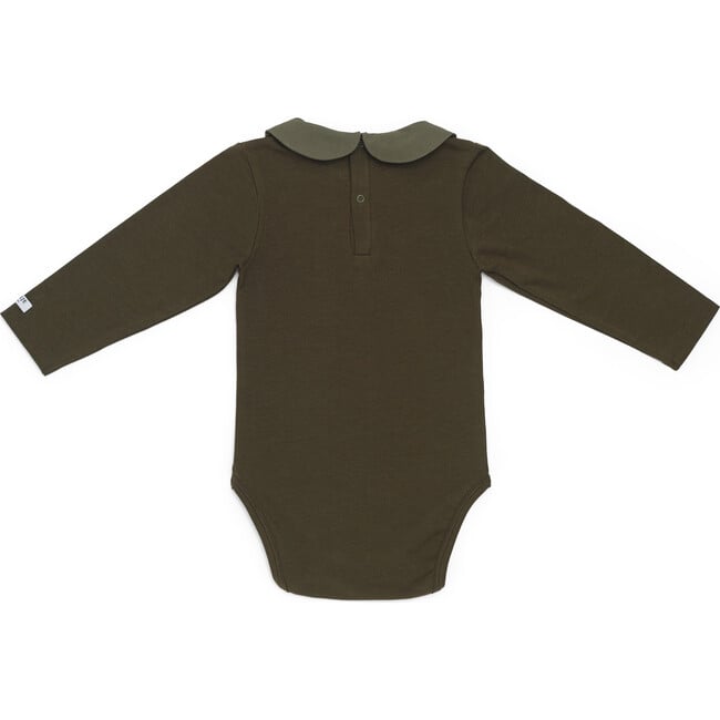 Voda Embroidered Toadstool Bodysuit, Forest Green - Onesies - 3