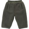 Splint Faux Fur Shearling Trousers, Forest Green - Pants - 1 - thumbnail