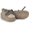 Semmi Nubuck And faux fur Crib Shoes, Truffle - Crib Shoes - 5