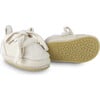 Semmi Leather And faux fur Crib Shoes, Cream - Crib Shoes - 6