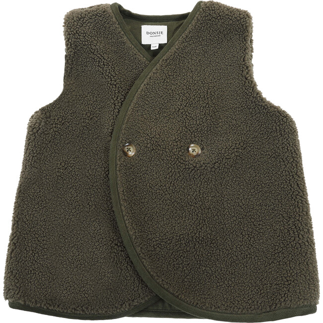 Monty Double-Breasted Gilet, Forest Green