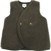 Monty Double-Breasted Gilet, Forest Green - Vests - 1 - thumbnail