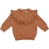 Mare Sweater, Amber Brown Melange - Sweaters - 1 - thumbnail