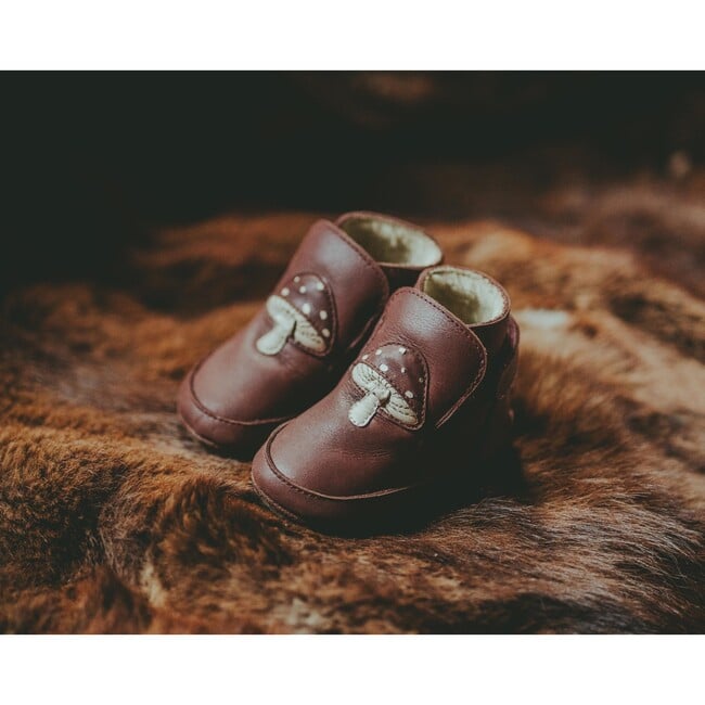 Mush Toadstool Classic Leather Lining Booties, Burgundy - Booties - 2