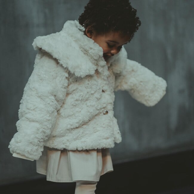 Fluffy Curly Teddy prospective Coat Offwhite