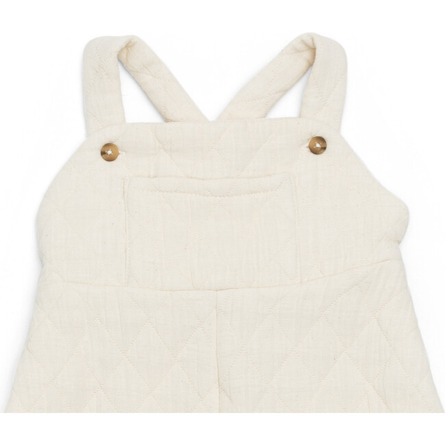 Mennie Cross-Back Overalls, Warm White - Overalls - 3