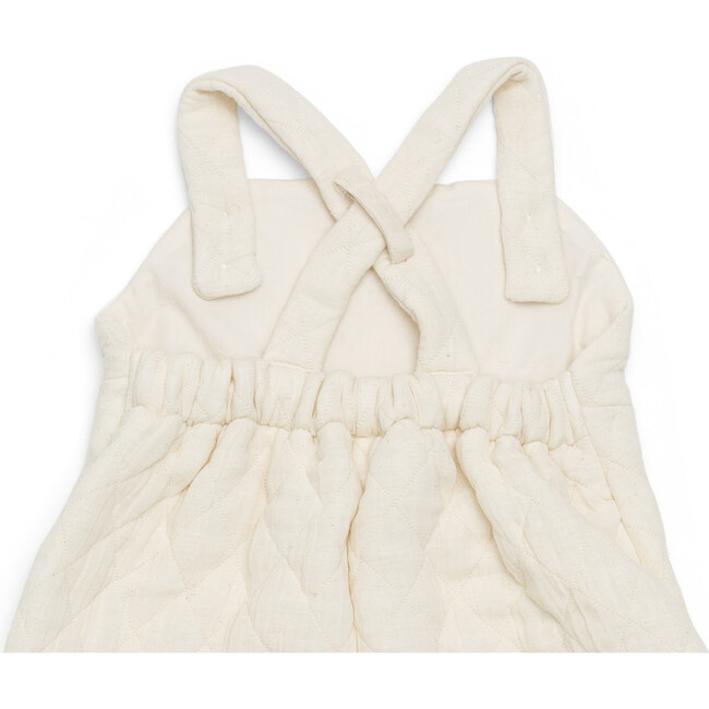 Mennie Cross-Back Overalls, Warm White - Overalls - 4