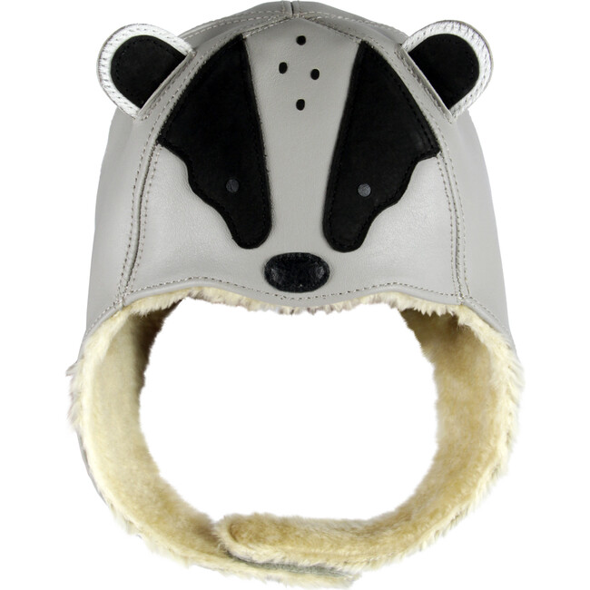 Kapi Exclusive Badger Leather Hat, Light Stone