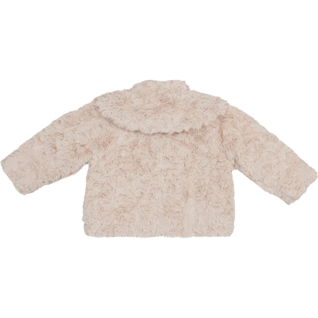 Marie Oversized Peter Pan Collar Jacket, Soft Taupe Teddy - Jackets - 3