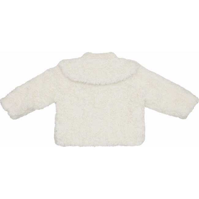 Marie Oversized Peter Pan Collar Jacket, Off-White Teddy - Jackets - 3