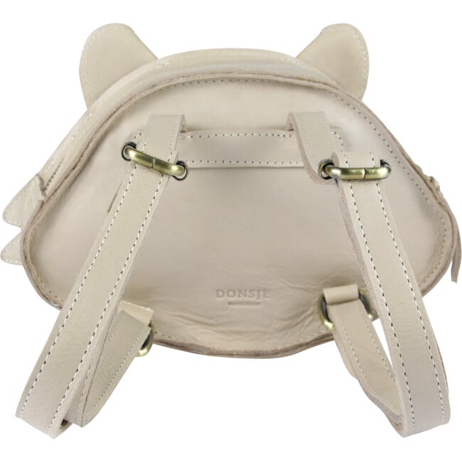 Kapi Special Raccoon Classic Leather Backpack, Ivory - Backpacks - 3